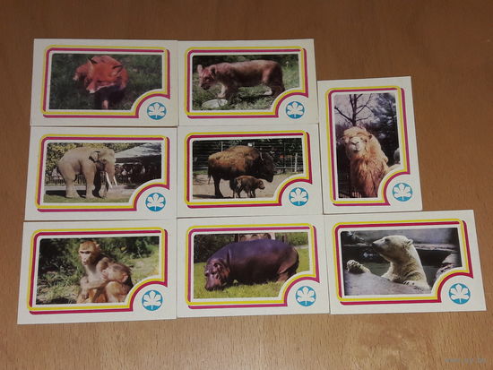 Календарики 1985 Украина. Фауна. Зоопарк. 8 шт. одним лотом