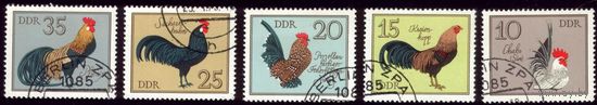 5 марок 1979 год ГДР Петухи 2394-2398