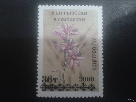Киргизия 2000 Цветы, надпечатка