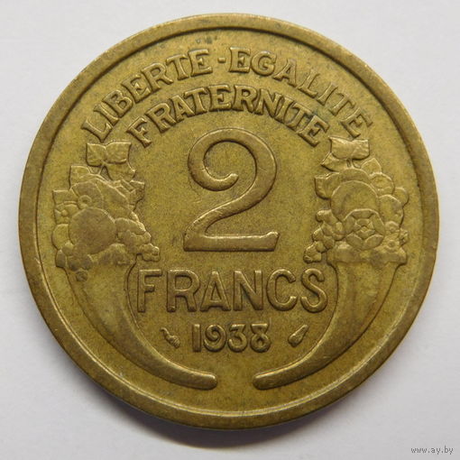 Франция 2 франка 1938 г