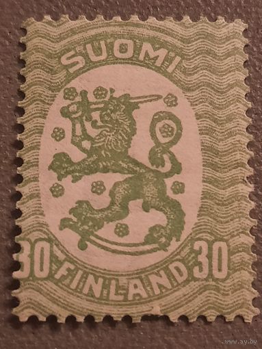 Финляндия 1925. Герб. Стандарт. Брак. Сдвиг печати
