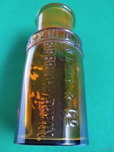 Старинная стеклянная аптечная бутылочка из под OREXIN D.R.P. No.51712.KALLE & Co.BIEBRICH a/RHEIN.Первая половина 20-го века.