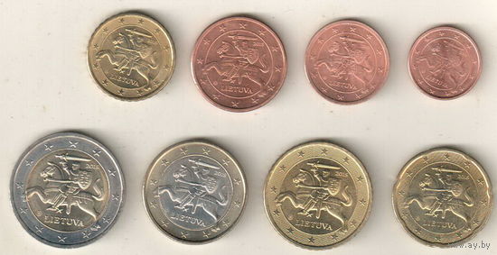 Литва набор 8 монет евро 2015
