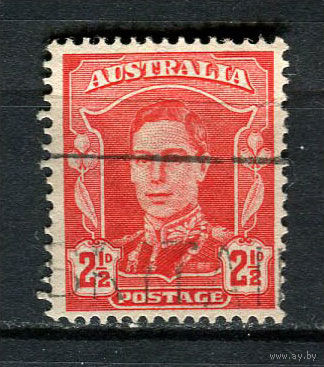 Австралия - 1942/1944 - Король Георг VI 2 1/2P - [Mi.166] - 1 марка. Гашеная.  (Лот 19BU)