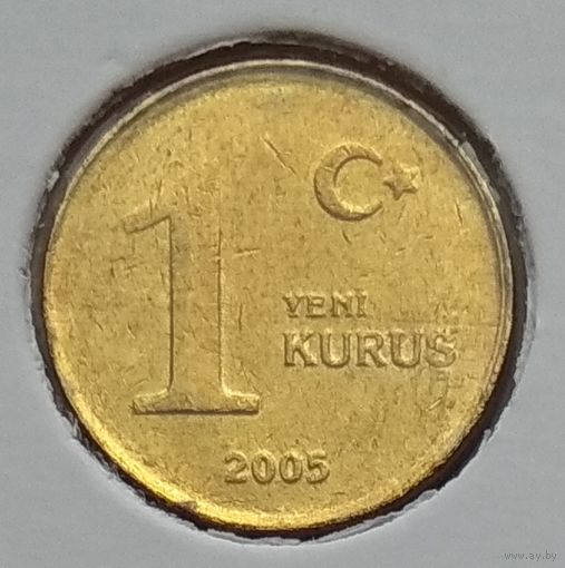Турция 1 куруш 2005 г. В холдере