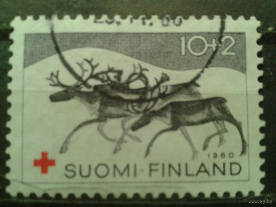 Финляндия 1960 Красный крест, олени