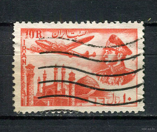 Иран - 1953 - Авиация 10R - [Mi.872] - 1 марка. Гашеная.  (LOT S30)