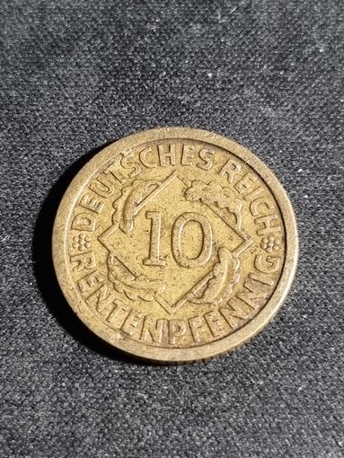 Германия 10 пфеннигов 1924  F