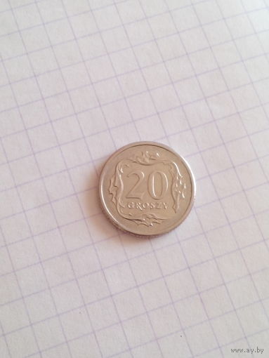 20 грошей 2007 год. Польша.