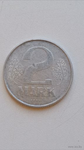 Германия. (ГДР) 2 марки 1975 года. Монетный двор А.