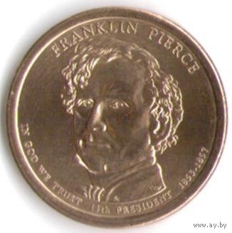 1 доллар США 2010 год 14-й Президент Франклин Пирс двор P _состояние UNC