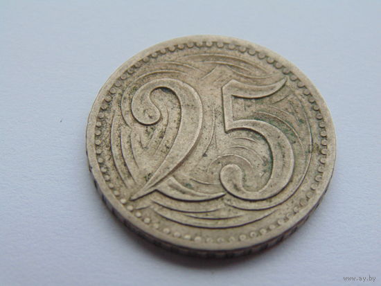 Чехословакия 25 геллеров 1933г.
