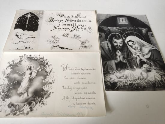 3 польские открытки к Рождеству (1970-е годы)