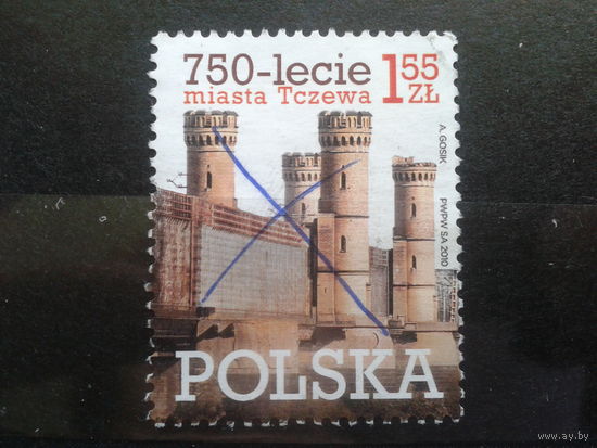 Польша, 2010, 750 лет городу Тчев, Михель 1,3 евро гаш.