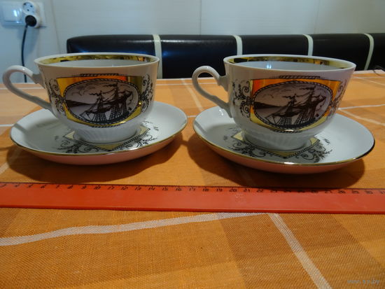 Чайная пара , СССР, Владивостокский фарфоровый завод