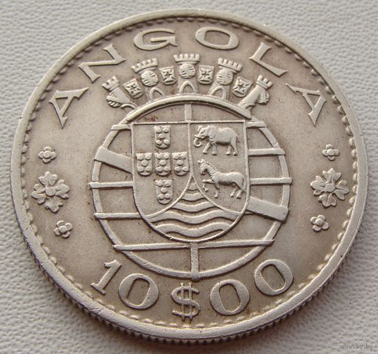 Ангола. "Португальская" 10 эскудо 1969 год KM#79  Тираж: 3.022.000 шт