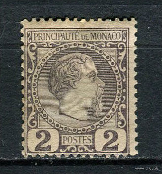 Монако - 1885 - Князь Карл III 2С - [Mi.2] - 1 марка. MH.  (Лот 8Dk)