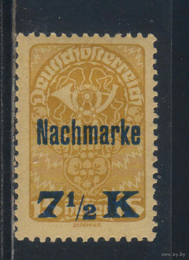 Австрия Немецкая Респ Доплатные 1921 Номинал Надп #102**