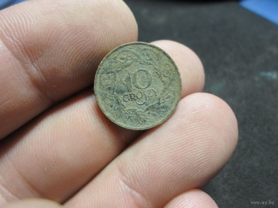 10 грошей 1923 г. цинк Немецкая оккупация Польши WWll