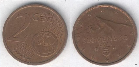 2 евроцента, Словакия 2011 г.,