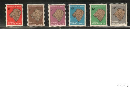 Сенегал-1966 (Мих.37-42) ,  * , Доплатные марки, Лев(полная серия)