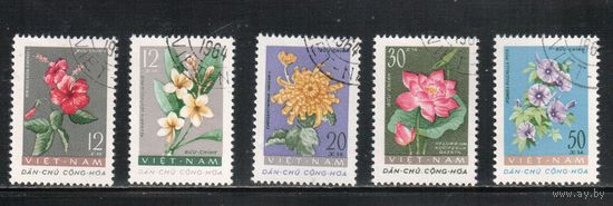 Вьетнам-1962 (Мих.206-210) гаш. , Флора, Цветы(полная серия)