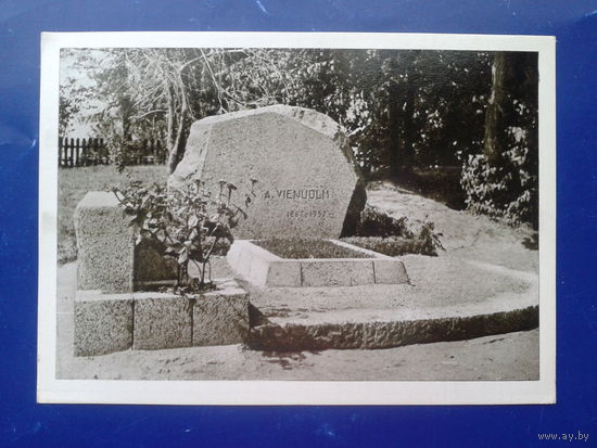 Вильнюс 1966 могила писателя Венуолиса в Аникщай