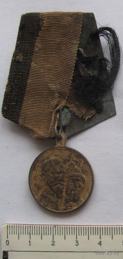 Медаль РИА 300 лет дома Романовых на родной колодке