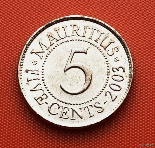 118-09 Маврикий, 5 центов 2003 г. Единственное предложение монеты данного года на АУ