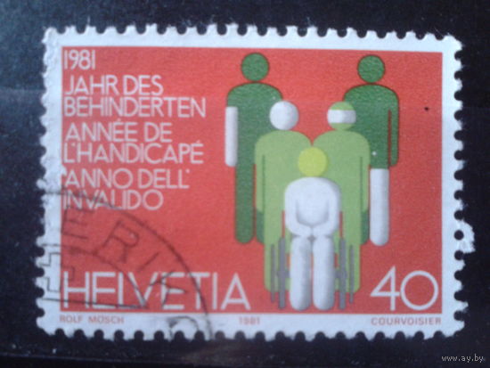 Швейцария 1981 Межд. год людей с ограниченными возможностями