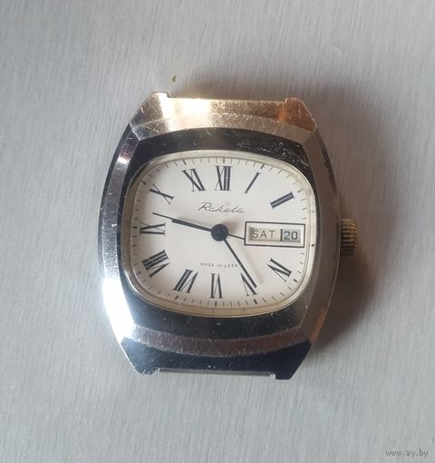 Часы наручные мужские "Raketa" 2628.Н, Made in USSR, ПЧЗ, календарь, баланс, противоударные