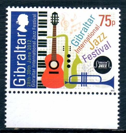 Международный джаз-фестиваль Гибралтар 2012 год серия из 1 марки