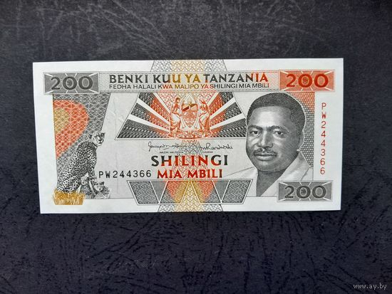 200 шиллингов 1993 года. Танзания. UNC. Распродажа.