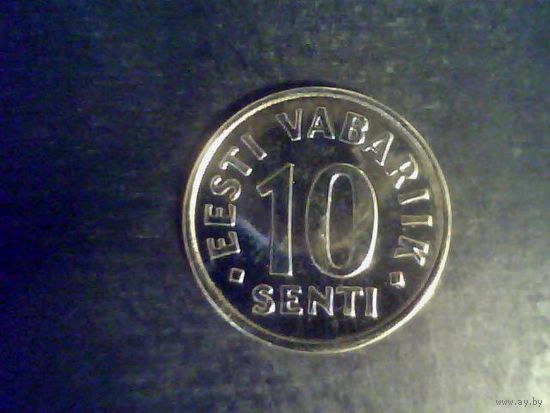 Монеты. Эстония 10 Сенти 1998.
