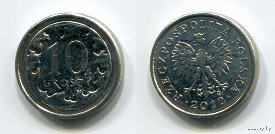 Польша. 10 грошей (2012, aUNC)