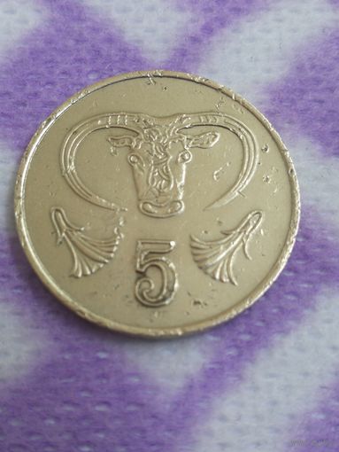 Кипр 5 центов, 1985
