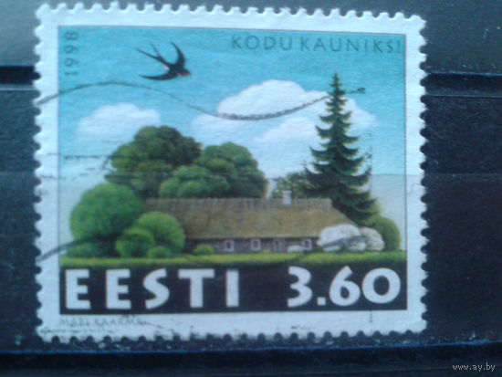 Эстония 1998 Ласточка над хутором