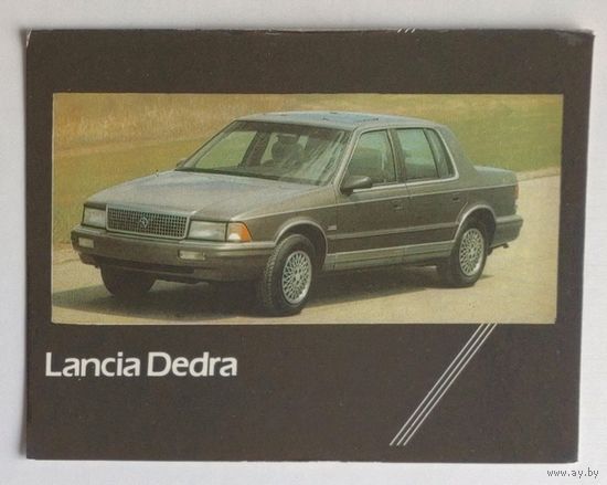 Календарик. Автомобиль Lancia Dedra. 1992. (календарик с ошибкой)