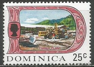 Доминика. Народные промыслы. Производство древесины. 1969г. Mi#278.