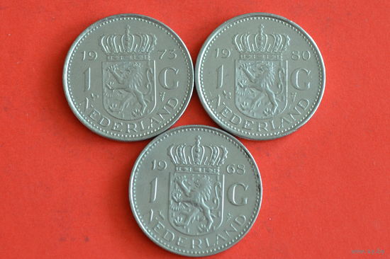 Нидерланды 1 гульден 1968,73,80