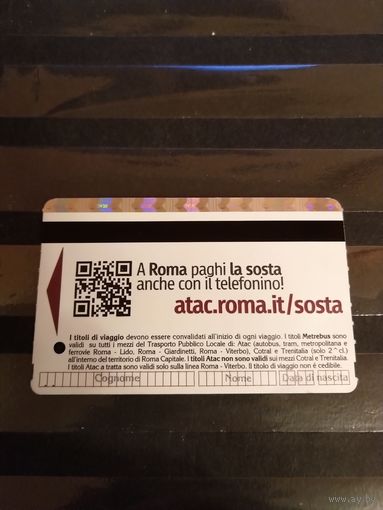 Италия билет на проезд в метро Рима