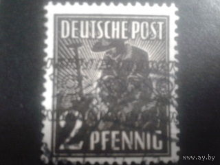 Германия 1948 Бизония надпечатка 2 пф.