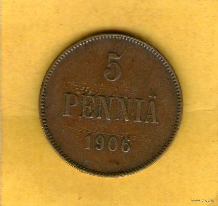 5 пенни 1906г.