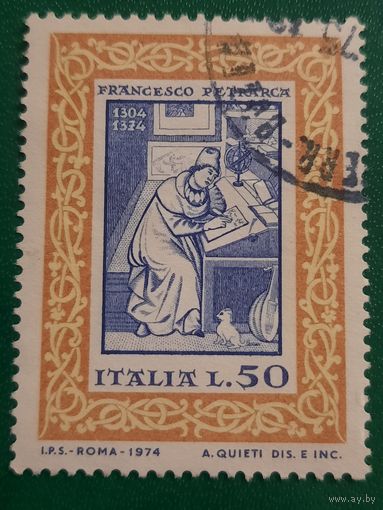 Италия 1974. Франческо Петрарка 1304-1374