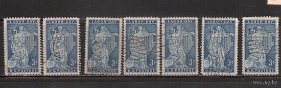 США-1956, (Мих.704), гаш. , Рабочие, (одиночка), ,цена за 1 м на выбор