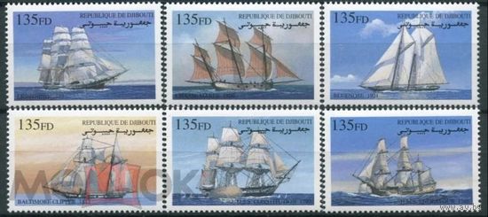 Джибути 2000 корабли парусники MNH