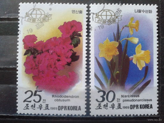 КНДР 1989 Цветы, концевые