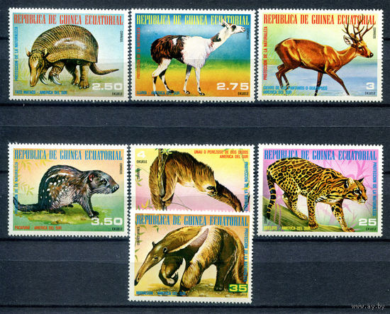 Экваториальная Гвинея - 1977г. - Южноамериканские животные - полная серия, MNH [Mi 1248-1254] - 7 марок