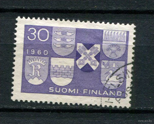 Финляндия - 1960 - Гербы - [Mi. 515] - полная серия - 1 марка. Гашеная.  (Лот 175AL)