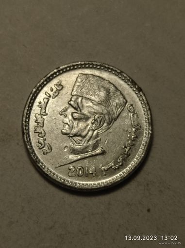 Пакистан 1 рупия 2014 года .